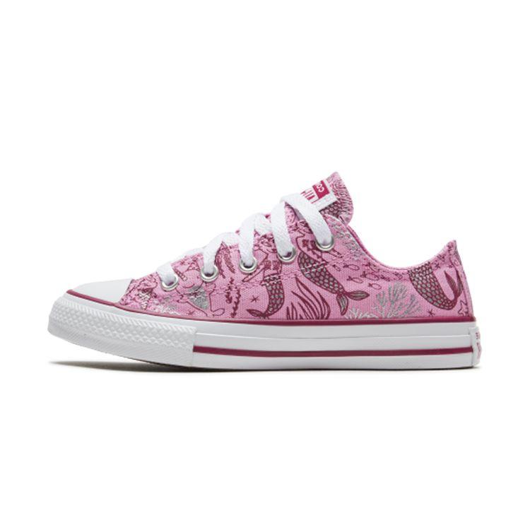 Converse Chuck Taylor All Star Breathable Shock Absorption Low Top Canvas Shoes Kids Sneakers Pink 667204C