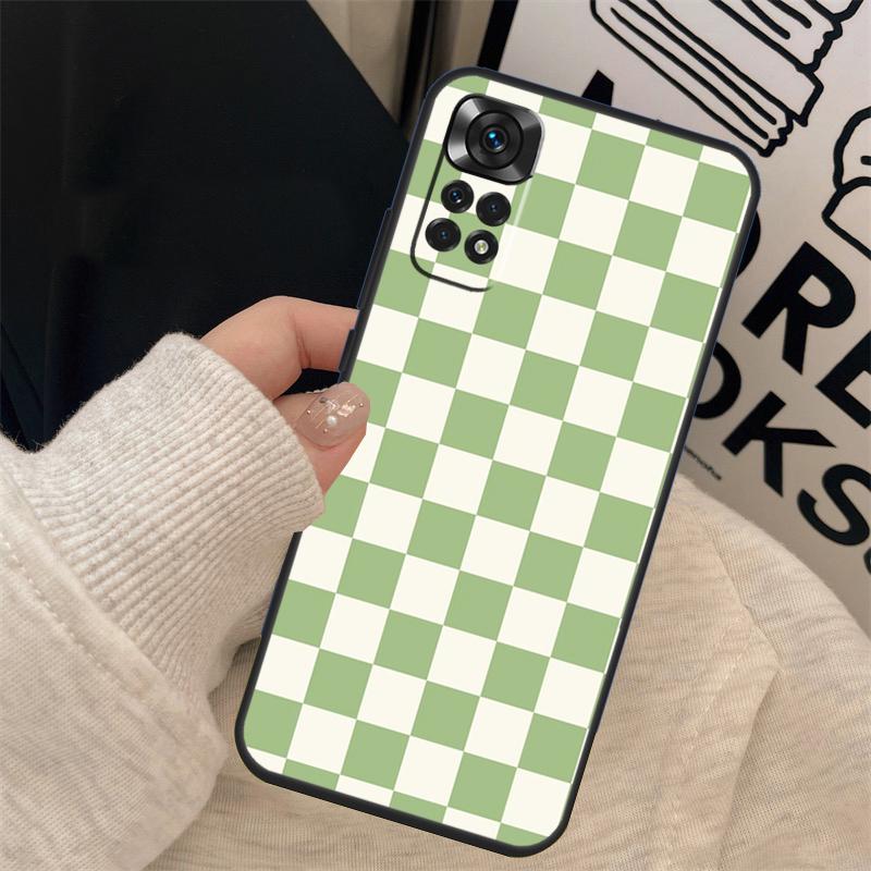 Checkerboard Checkered Board Cover For Xiaomi Redmi Note 14 13 12 9 10 11 Pro 10S 11S 12S Case For Redmi 10C 12C 13C 14C