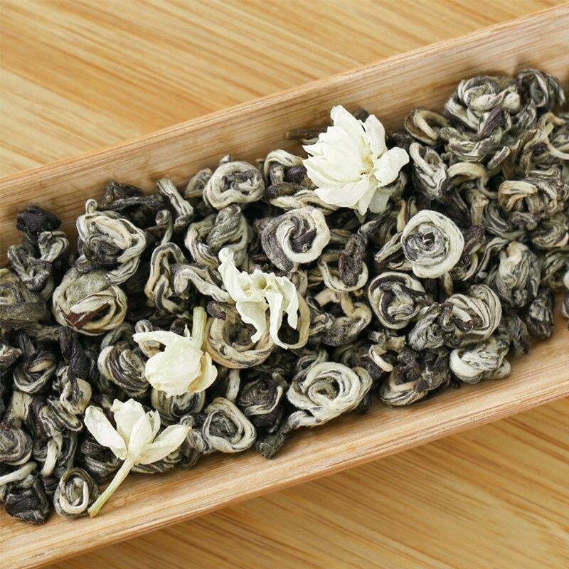 Green Tea Piluochun Chinese Tea Green Loose Leaf with White Jasmine Floral 250g
