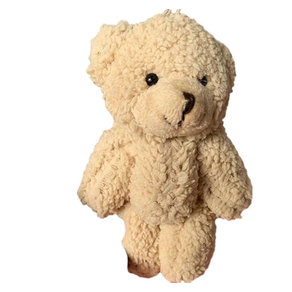 Plush Bear Schoolbag Pendant Keychain Ladies Furry Cute Cartoon Animal For Bears Girls Vending Machine