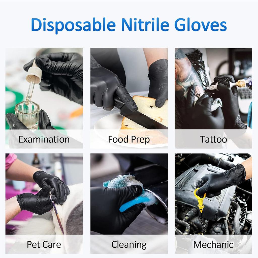 50/100 Bags Of Disposable Gloves, Disposable Nitrile Inspection Gloves, Powder Free Gloves, Daily Cleaning, Xl/L/M/S Size