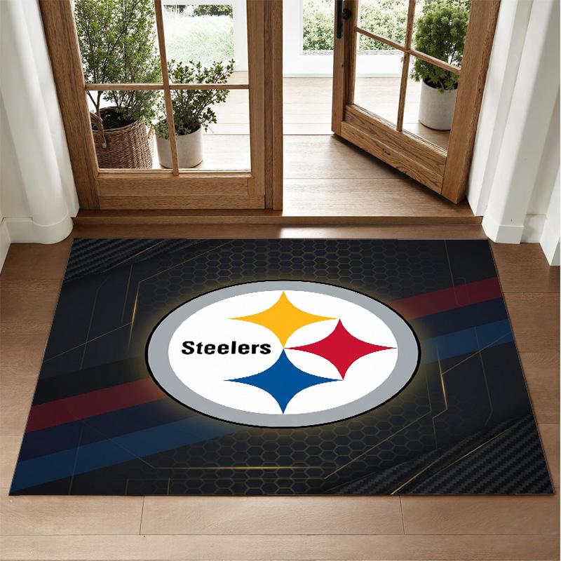 Pittsburgh Steelers Design Kristalfluweel Tapijt Zacht Decoratief Matje voor Slaapkamer Entree