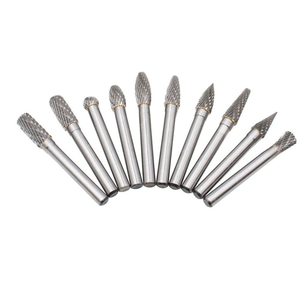 Buy AA BB 10pcs/set Carbide Rotary File Set Double Grain Tungsten Steel Rotary File at