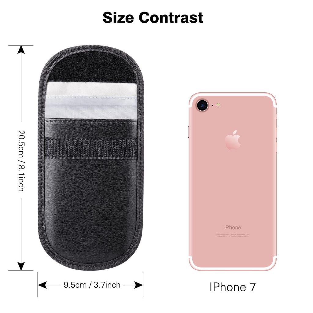 Portable Black Car Key Signal Blocker Pouch Keyless Entry Fob Signal Guard Blocker
