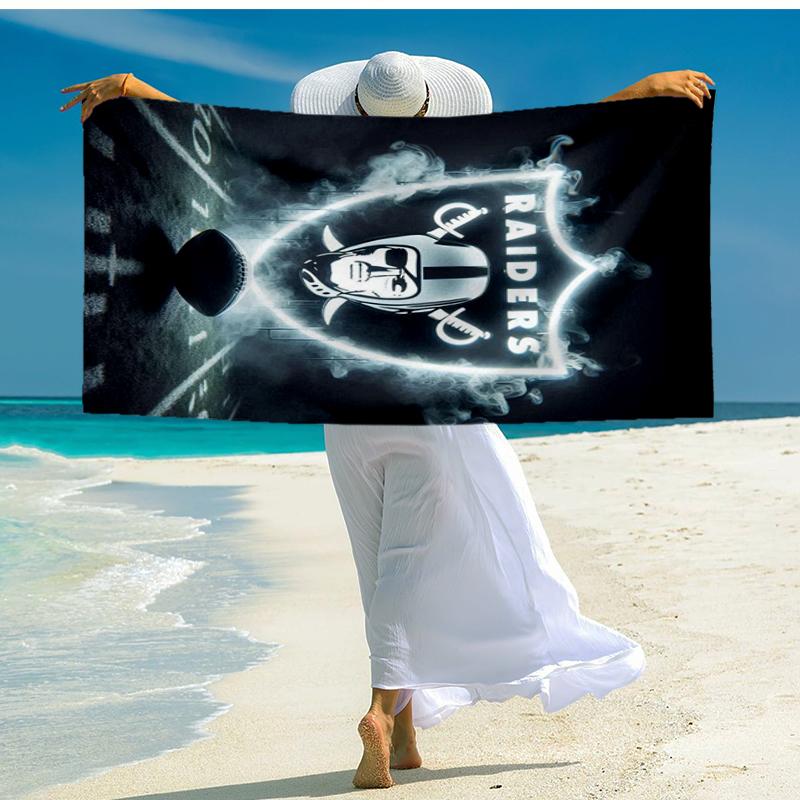 Rai-ders Football Legacy Beach Towel, Super Soft Microfiber, Gift for Her/Him, Birthday, for Pool, Beach, Travel, Home Decor Fan gifts