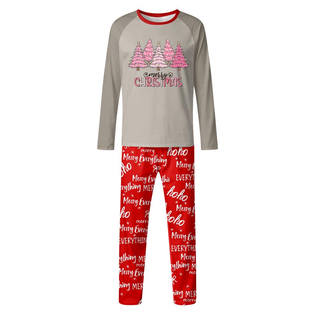 Family Matching Print Sets Pajamas Loungewear Outfits Family Matching Long Sleeve Tops+Pants Set