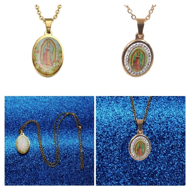 Graceful Stainless Steel Necklace Women Religious Statement Necklace Comfortable Chain Necklace for Religious Activity
