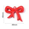 4pcs 49x40mm Bowknot Acrylic Charms Colorful Bow Charms Pendants For Jewelry Making DIY Necklace Phone Key Chain Accessories