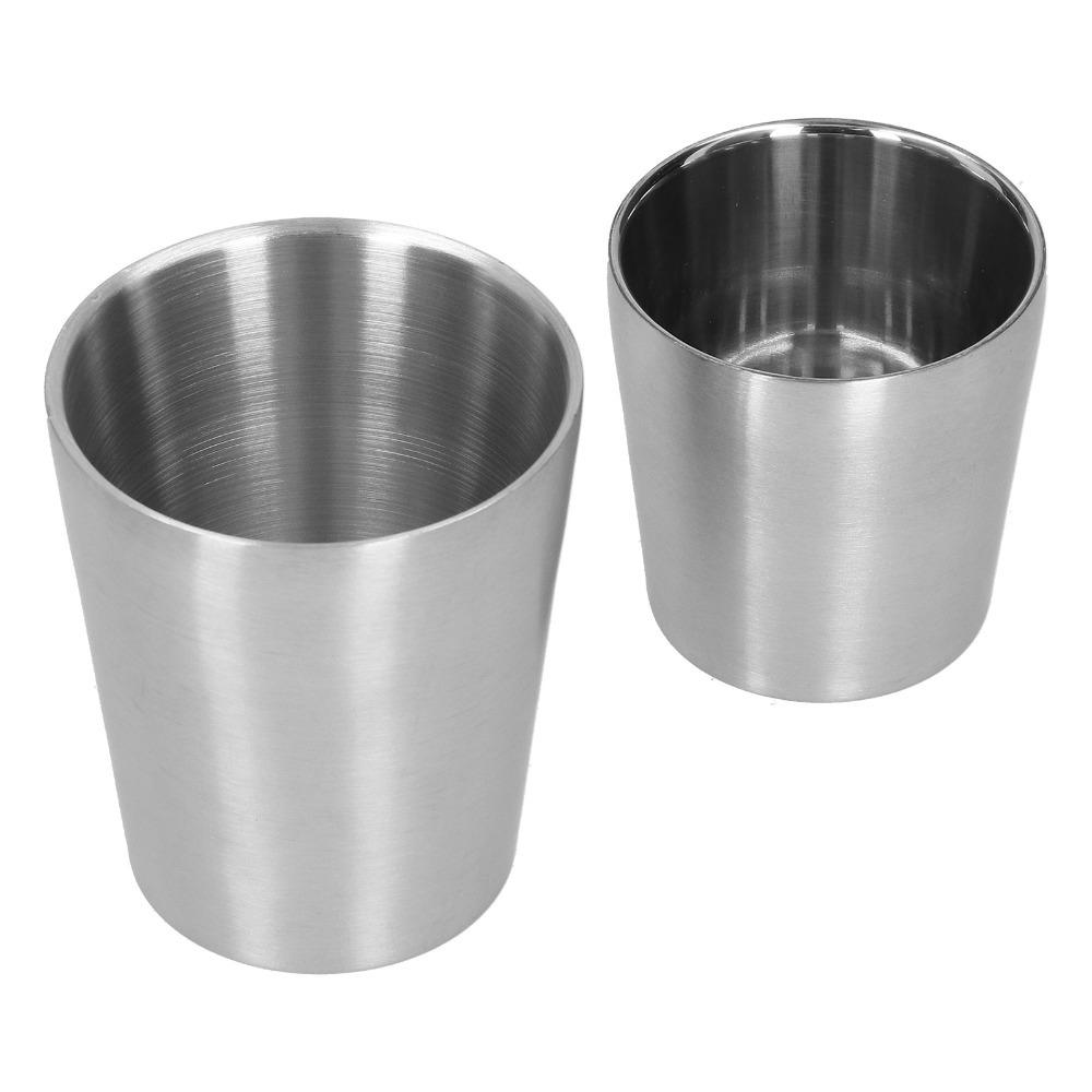 2pcs Set Double Wall Vacuum Stainless Steel Mugs 304 Stainless Steel Coffee Wine Cups For Beer Wine