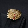 S925 Silver Ring Hip-hop Ring Gold-plated Diamond Virgin Mary Men's Ring