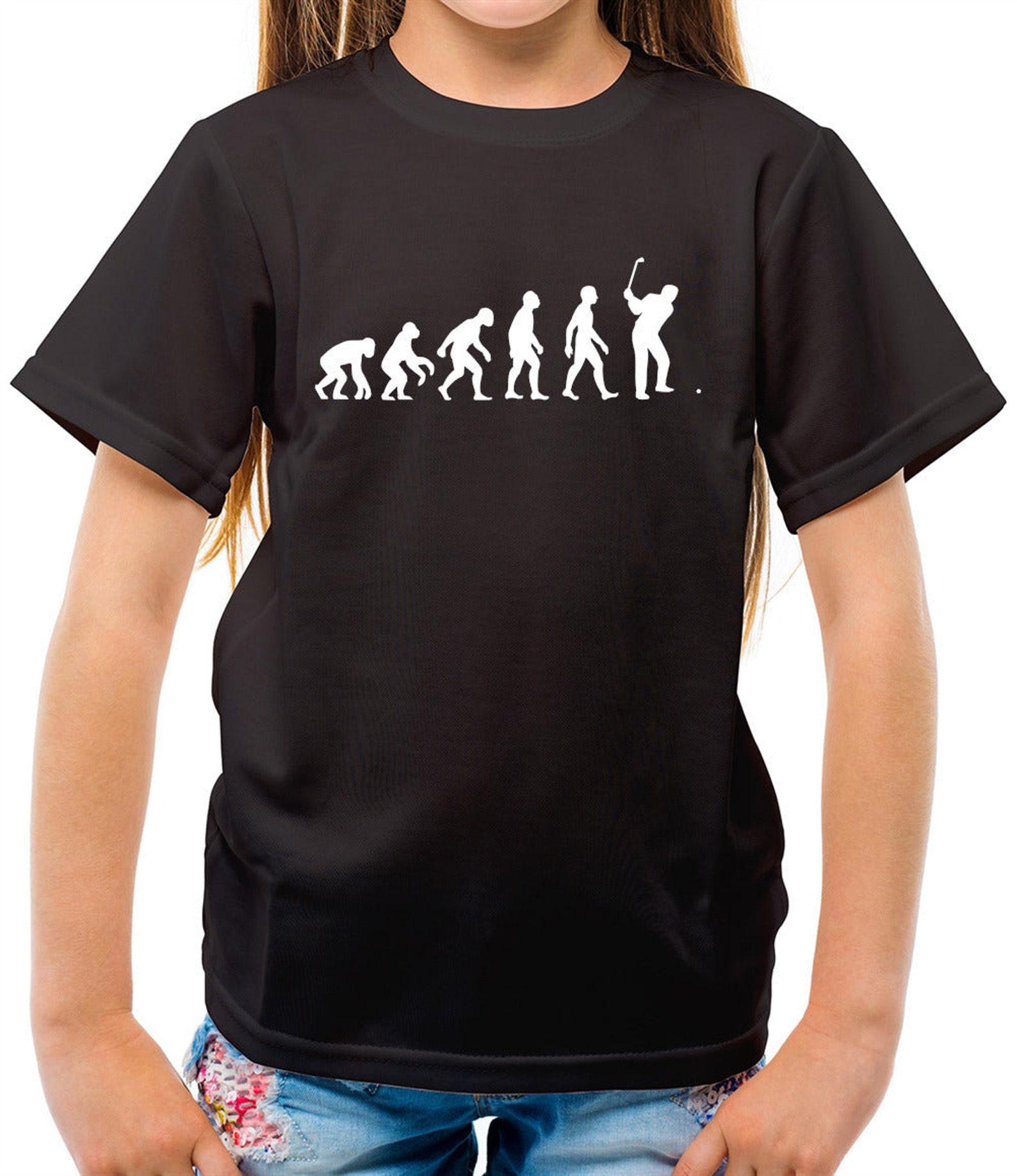 Evolution of Man Golf - Childrens / Kids Crewneck T-Shirt 2XL