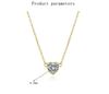925 Sterling Silver 1CT Heart Cut Moissanite Pendant Necklace for Women – Dainty Love Jewelry, D Color VVS1, Hypoallergenic
