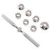 5537 Watch Back Case Opener Closer Kit Portable Alloy 1pc Wrench 7pcs Grooved Chucks for Watch