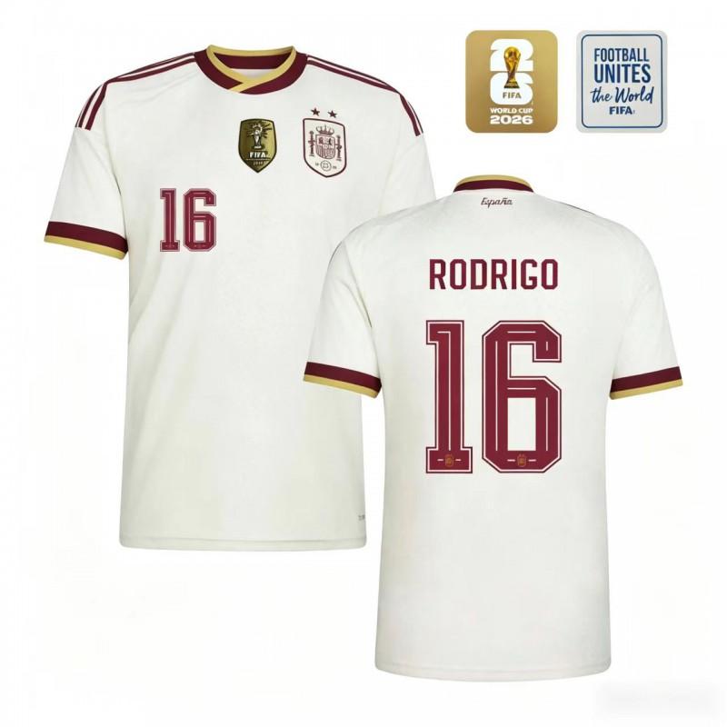 Spain 19 Football Jersey Short Sleeve Men Women Sports Training Running