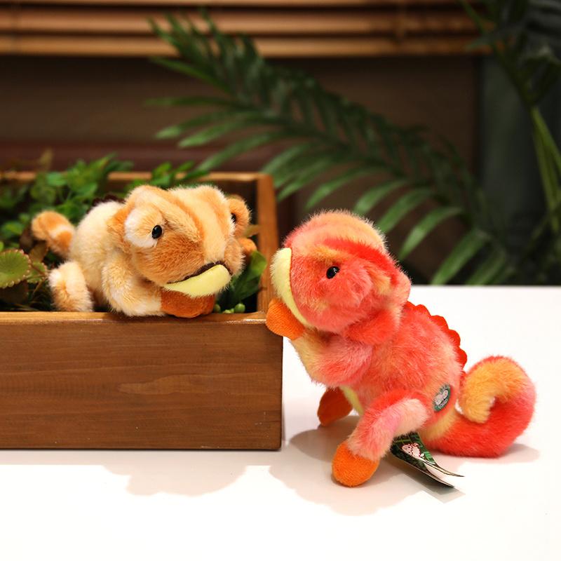 20cm Cartoon Colorful Cute Chameleon Plush Doll Simulation Magnetic Reptile Plush Toy Home Decoration Gift For Children