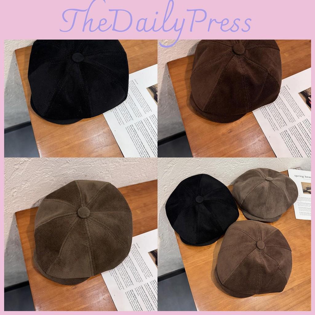 Color Solid Corduroy Beret Cap With Sun Protection Warmth For Adult Fashion Gift