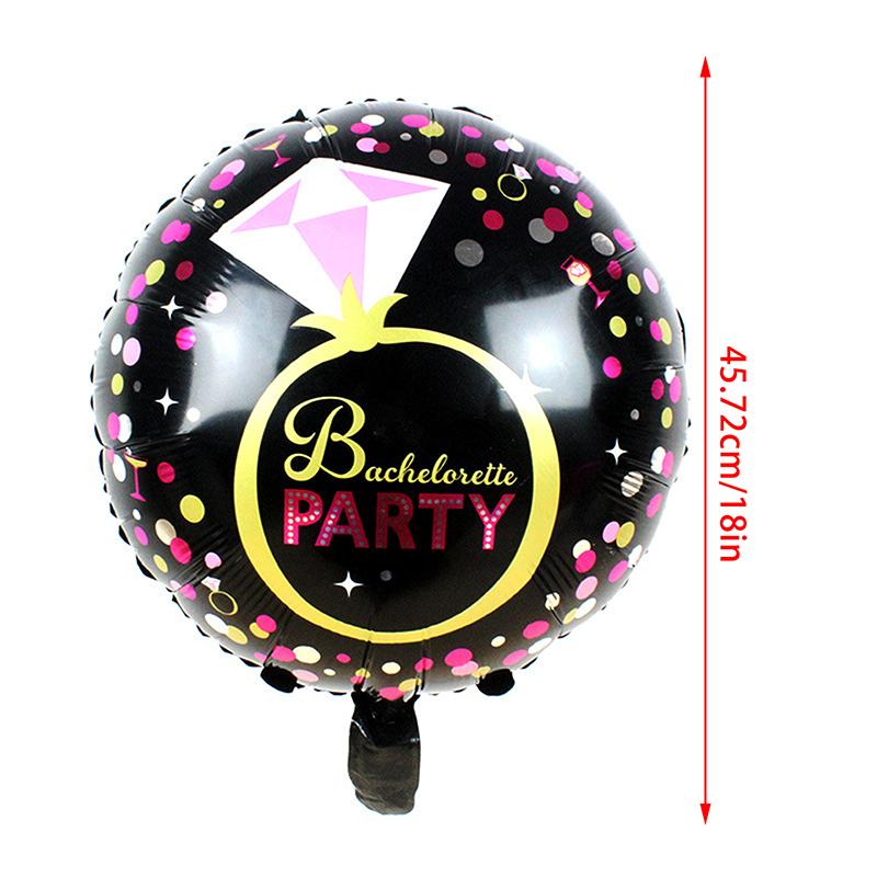 Rozlučka se svobodou Hliníkové fóliové balónky Párty Banket Balónky z hliníkové fólie s černým diamantovým prstenem