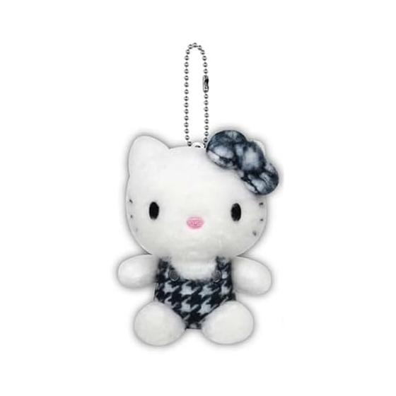 K Company Hello Kitty (Houndstooth Series) Ball Chain Mascot Black KTC-BM-BK H100 x W80 x D70mm