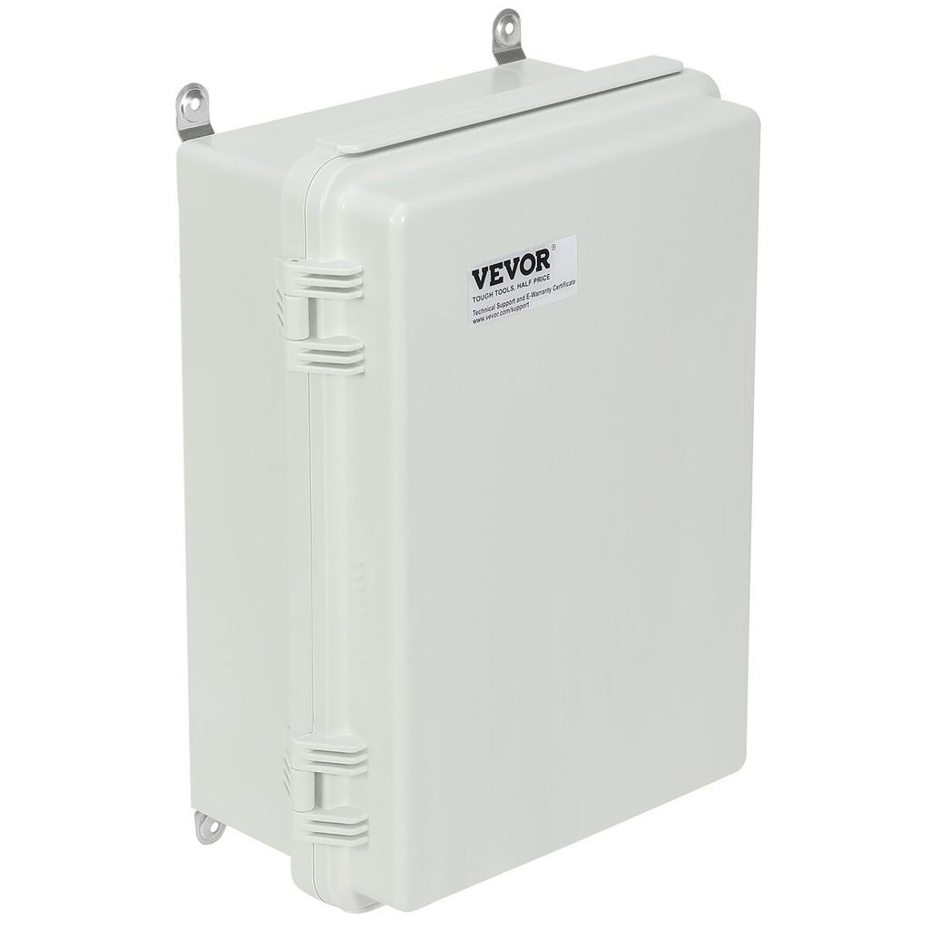 Outdoor Electrical Junction Box, 11.81 x 7.87 x 7.08 in, ABS Plastic Electrical Enclosure Box with Hinged Cover Stainless Steel Latch, IP67 Dustproof