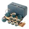 Retro ceramic elegant coarse pottery tea set business high-end souvenir
