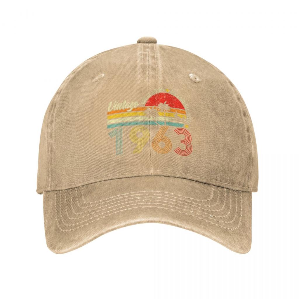 Summer Dad Vintage 1963 Limited Edition Baseball Caps 60th Birthday 60 Year Old Hip Hop Baseball Hat Outdoor Denim Cap Hats