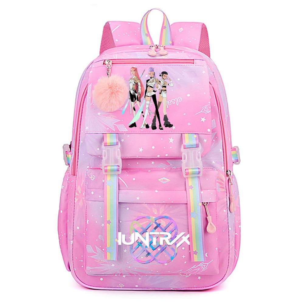 K-Pop Dämonenjäger Bedruckter Wasserdichter Rucksack mit Großer Kapazität Teenger Schüler Mädchen Junge Schultasche Buchtasche Damen Große Kapazität Reisetasche Geschenk