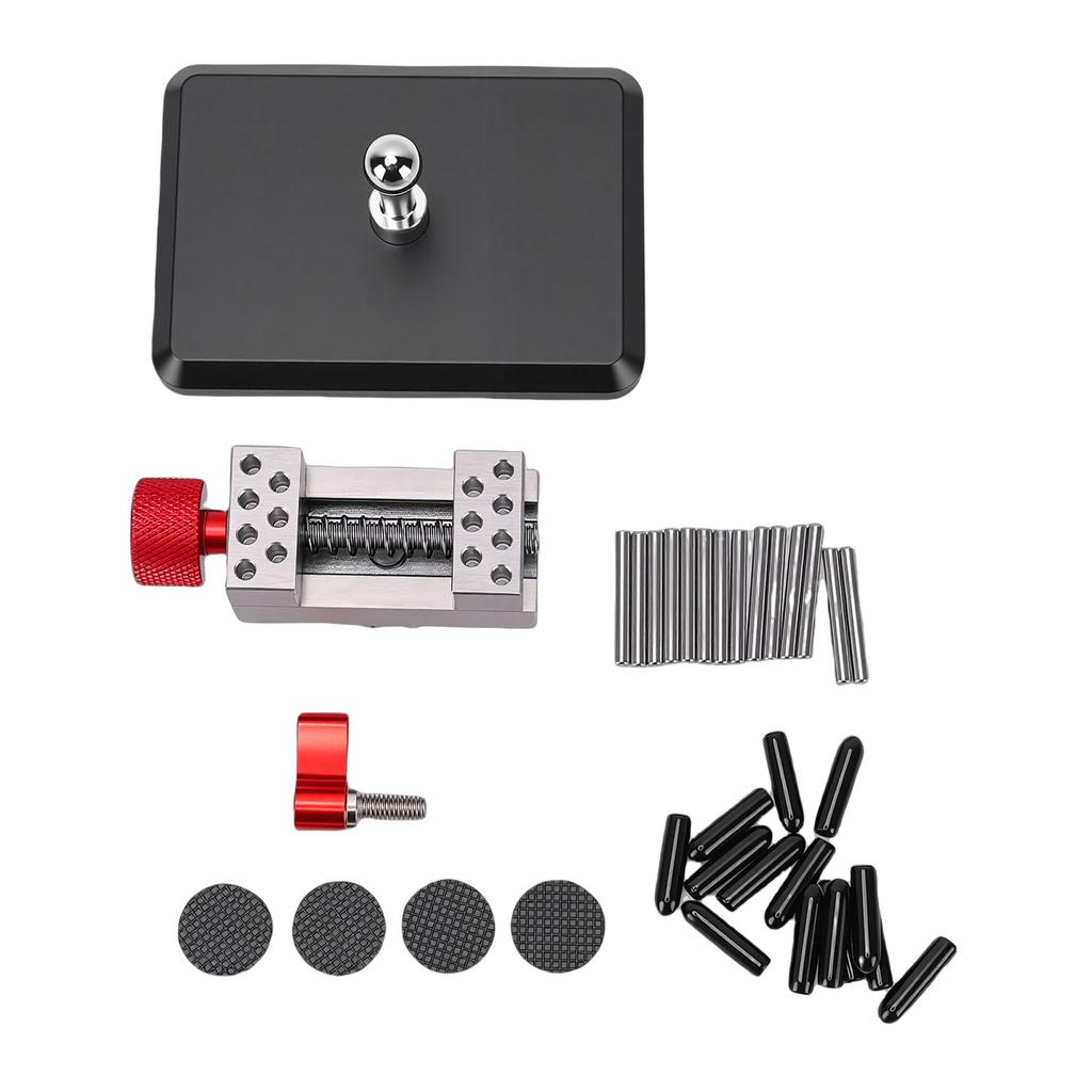   Bench Vise with Base 360 Degree Rotating Sliding Rail Stainless Steel Bench Clamp for Jewelry Making Model Crafts Repair