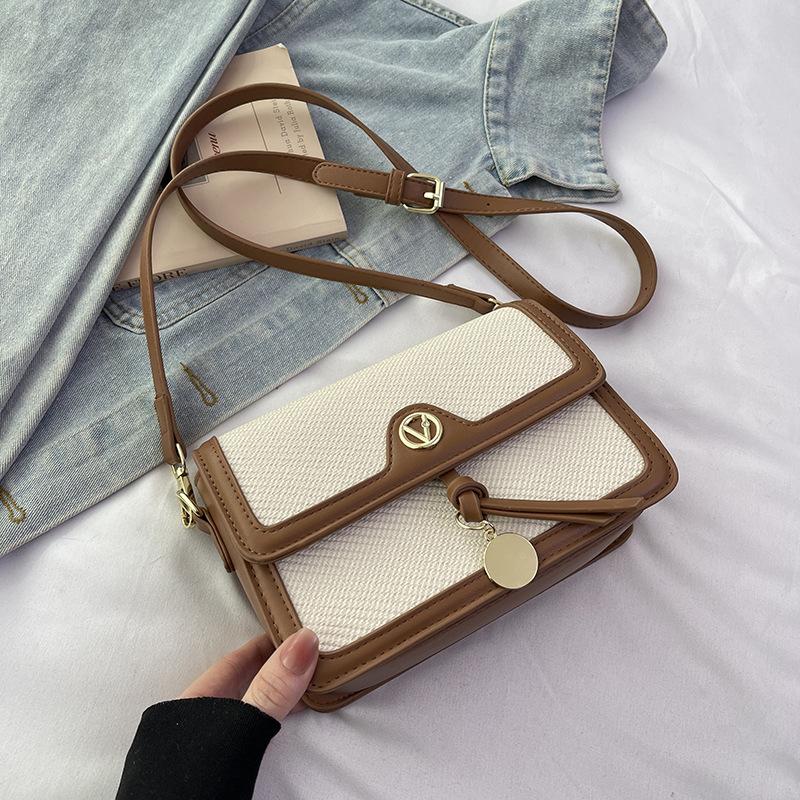 New Niche Design Fashionable Versatile Contrasting Color Small Square Bag Versatile Shoulder Messenger Women's Bag