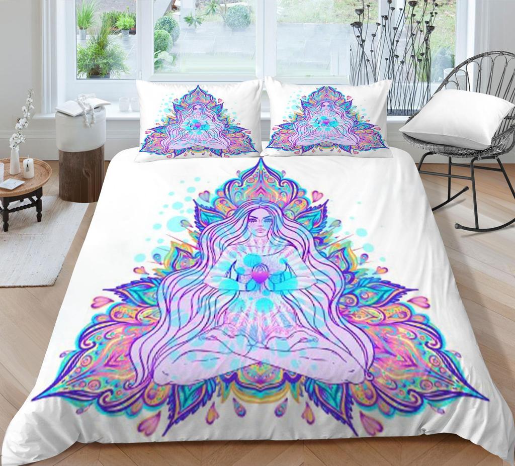 3D Bettwäsche Set Bettdecke Quilt Abdeckungen Kreative Böhmischen Kissenbezug Tröster Bettbezug Hause Bettwäsche