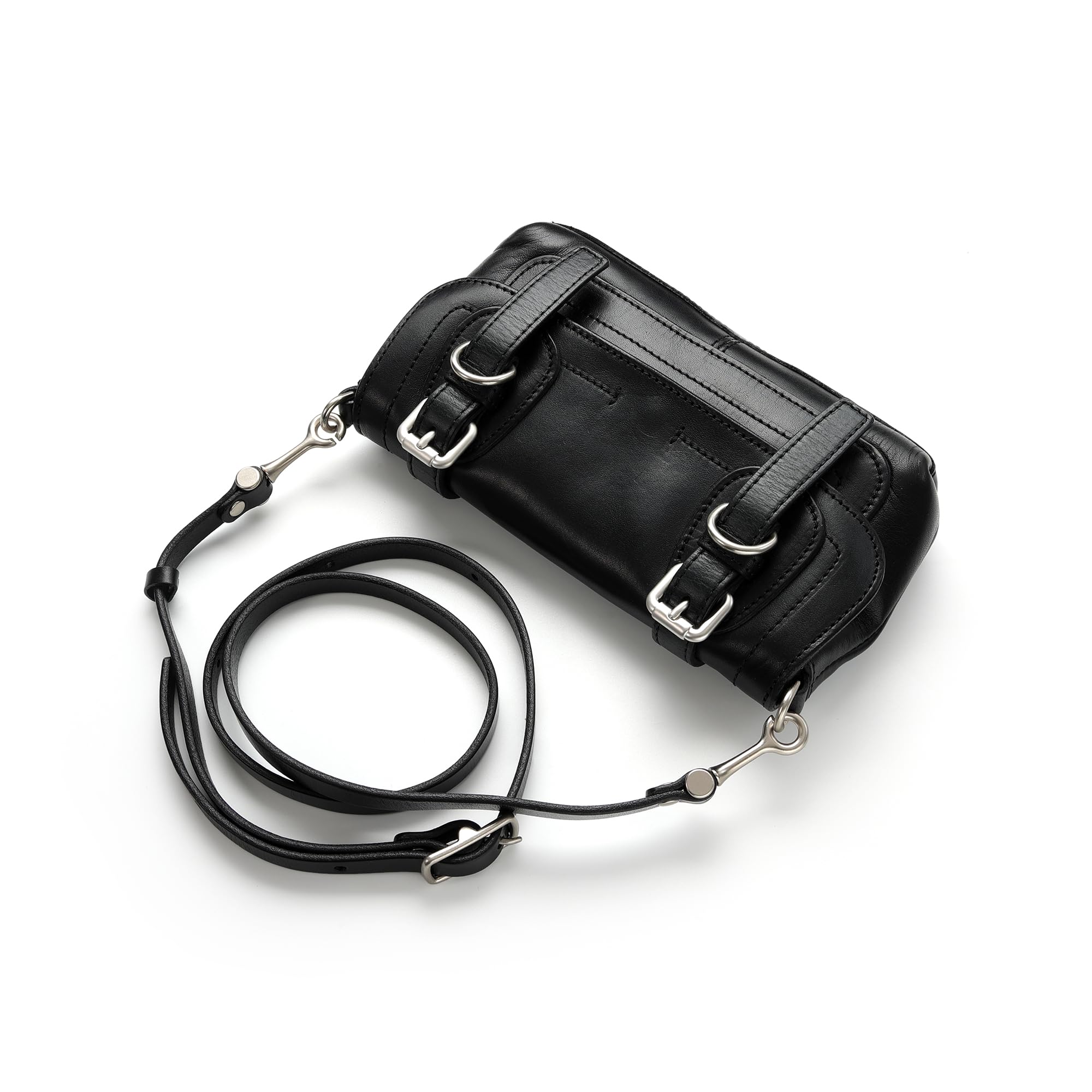 

IJUN Vintage Shoulder Bag for Women - Handmade Vegetable-Tanned Leather Crossbody Handbag, Size Small