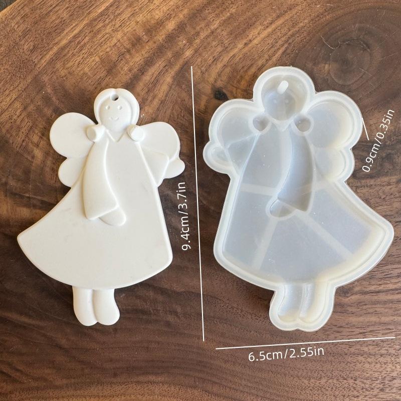 Create Beautiful Christmas Ornaments; DIY Silicone Mold; Angelic Girl Love-Themed Mould for Resin and Plaster