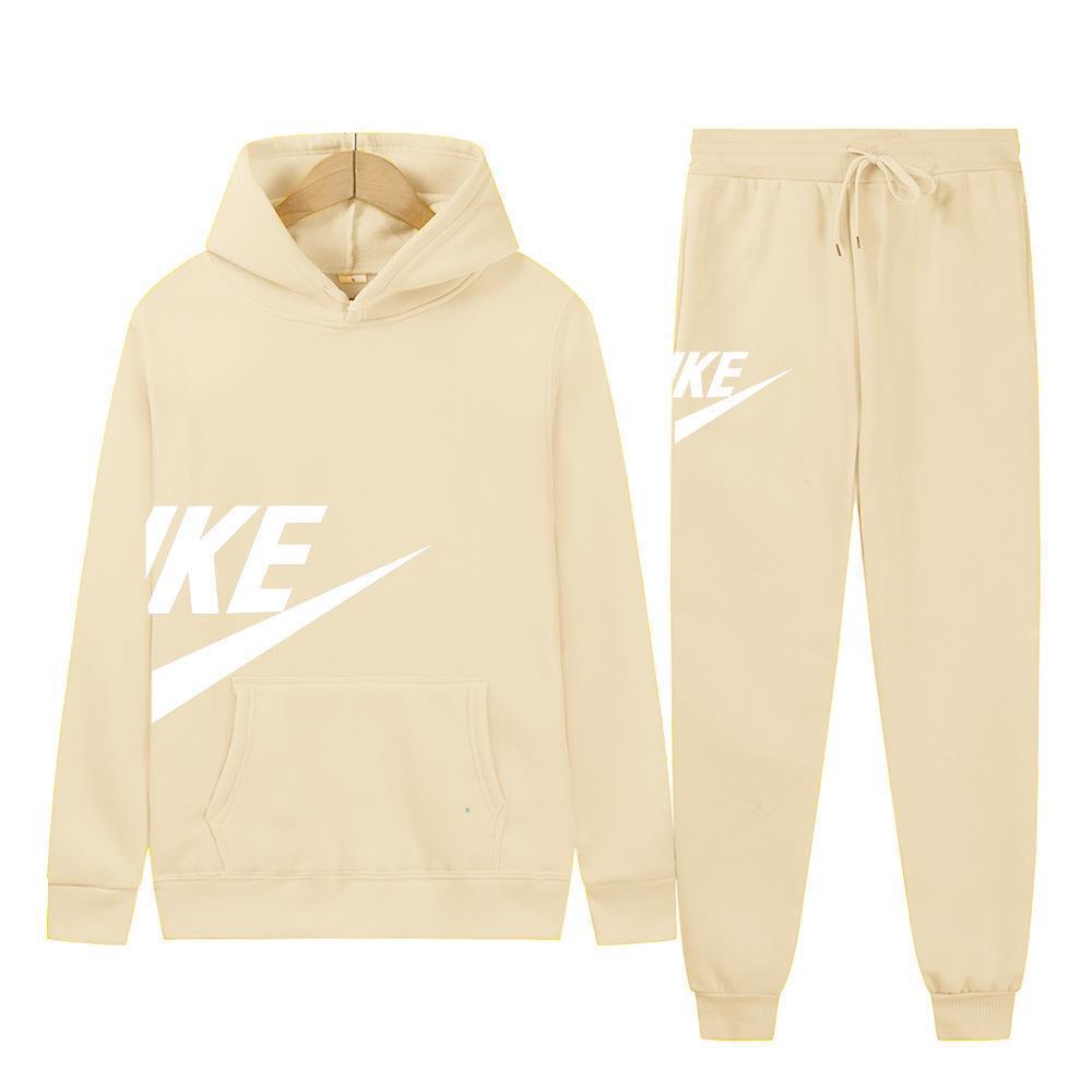 Herren Mode Hoodie Set: Herbst-Winter-Print, Lässiges Fitness-Sweatshirt im europäischen amerikanischen Stil