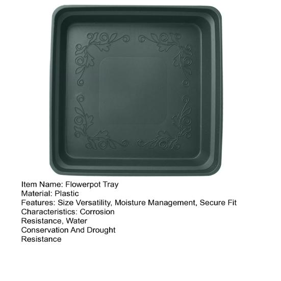 Plant Saucer Square High Density Plastic Drip Tray Indoor Outdoor Garden