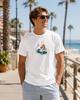 Beach Life T-Shirt, Tropical Summer Tee, Minimalist Palm Trees, Ocean Waves, Unisex Fit