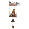 Retro Gnome Welcome Bell Ornament Multi-Purpose Rustic Hand Bell Figurines Crafts Welcome Doorbell Ornament for Entry Home Decor