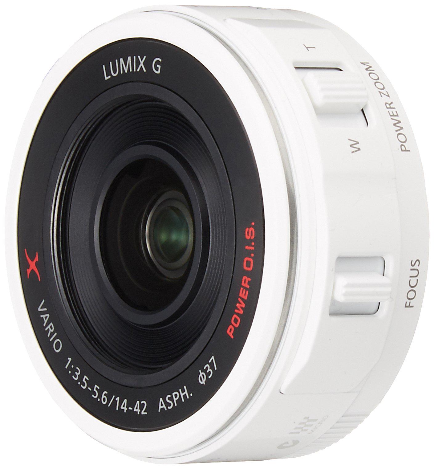 

Panasonic Standard Zoom Lens for Micro Four Thirds Lumix G X VARIO PZ White 14-42mm/F3.5-5.6 ASPH./POWER O.I.S. H-PS14042-W белый