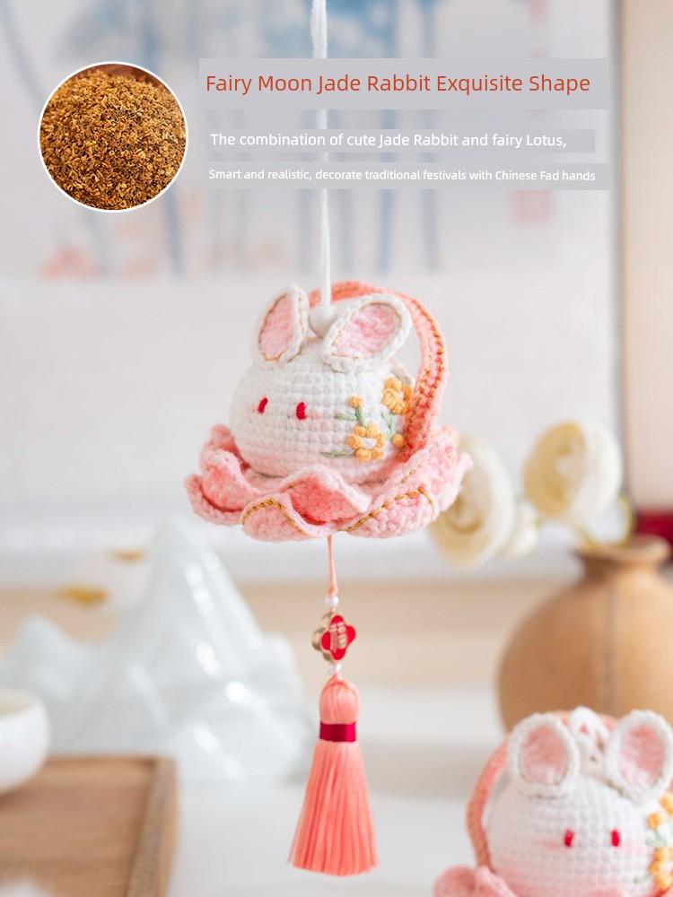 Mid-Autumn Festival Osmanthus Sachet DIY Handmade Bunny Perfume Bag Crochet Woven Material Kit National Style Pendant Portable