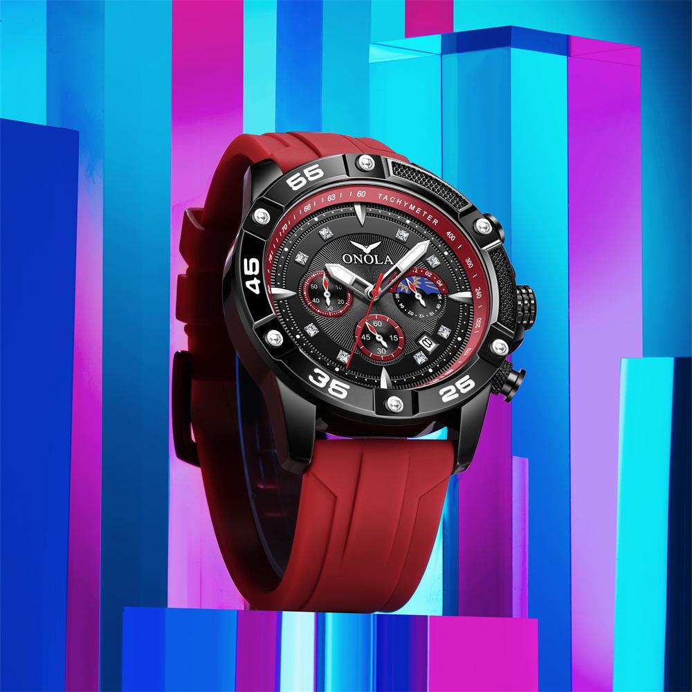 Fashionable and Casual New Multifunctional Quartz Waterproof Tape Watch