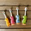 Spazzolino da denti in nylon con setole morbide, design simpatico con dinosauro, cura delicata delle gengive, impugnatura facile, regalo ideale per bambini e adulti