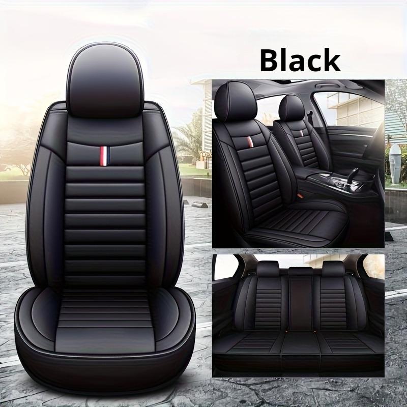Universal 5-Piece Car Seat Covers Set, PU Leather for Year-Round Comfort & Durability, Form-Fitting Design Fits 95% of Vehicles