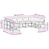 Outdoor Sofa Set 9 pcs Natural and Cream Solid Acacia Wood