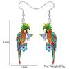 Double-Sided Flamingo Pendant Earrings, Summer Bird Print, Ideal for Vacation, Beach Party, Perfect Gift