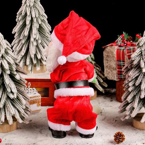 Šťastný twerkující Santa Claus panenka Vtipná tančící animovaná vánoční plyšová hračka Elektrická hudba zpívající Santa Claus Vánoční dekorace