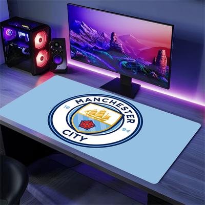 Manchester City FC Mouse Pad, Large Gaming Desk Mat, Non-slip XXL Mousepad for Laptop & Tablet, Mini PC Playmat with Stitched Edges