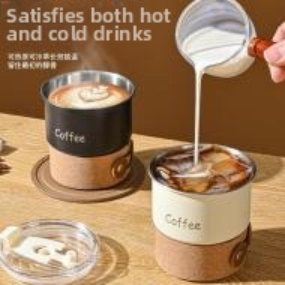 Leak-proof Portable Water Cup Heat-resistant Travel Coffee Mug Stainless Steel Coffee Cup  Travel