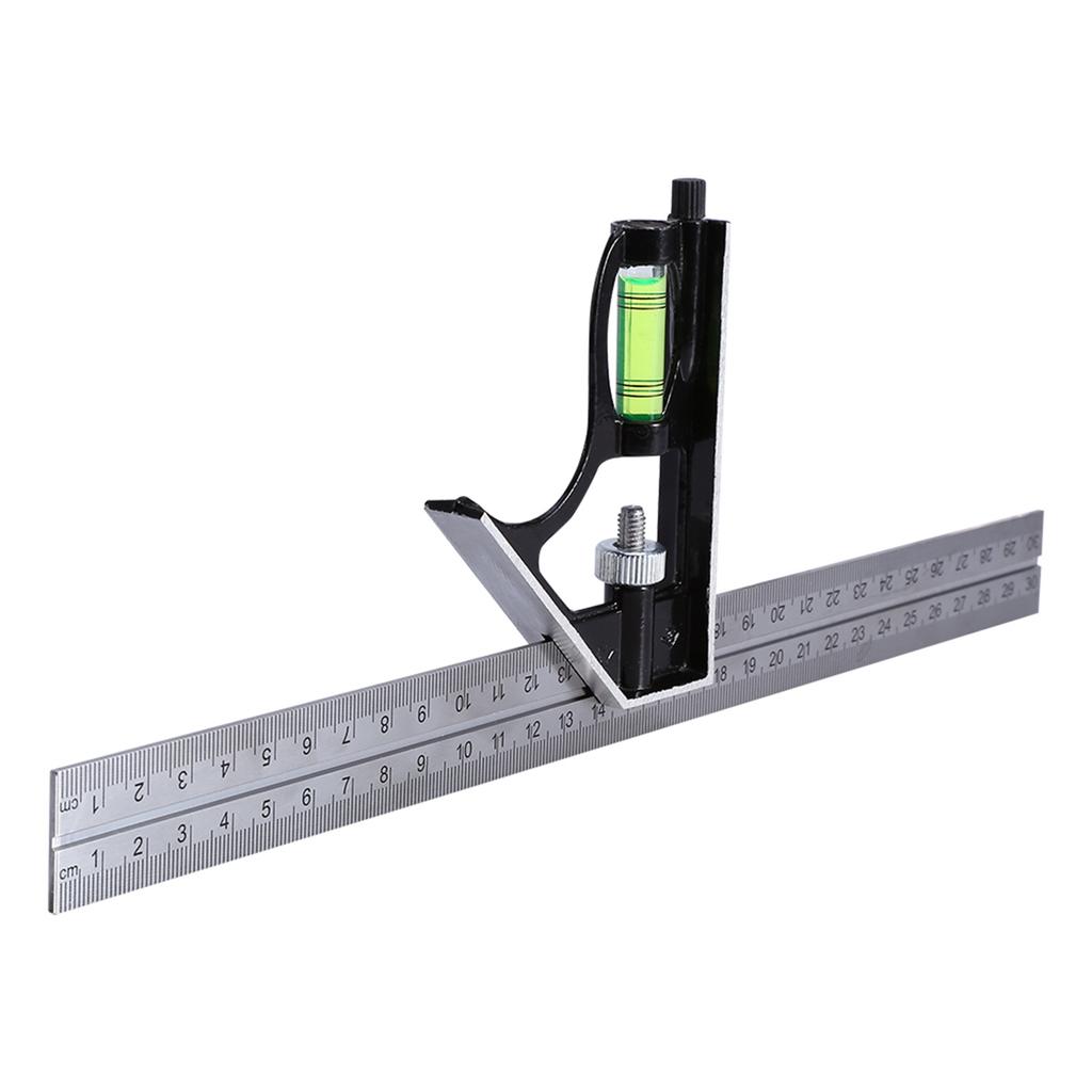300mm Ruler Measuring Kit, Engineers Combination Set with Right Angle Ruler for Measuring, Marking, Layout