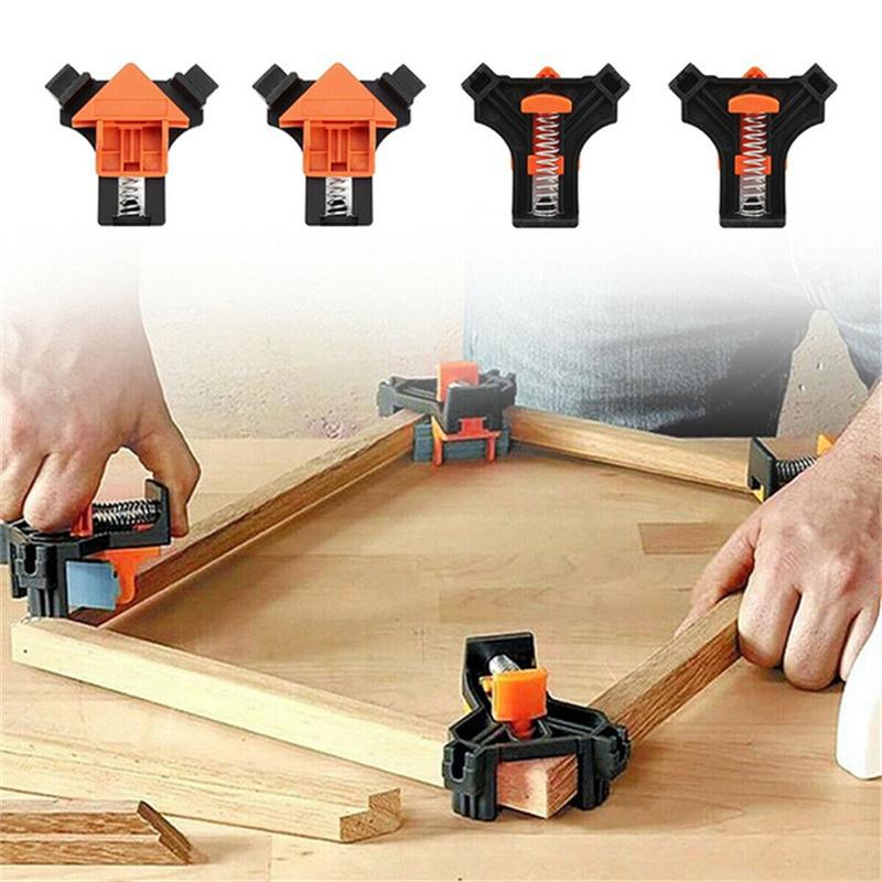 2/4pcs 90 Degree Angle Clamps Woodworking Corner Clip Angle Clip Fixer Photo Frame Clamp Tool Adjustable Installer Hand Tools
