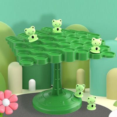 1 Set Frog Balance Tree Game with 50 Chess Punishment Plate Stable