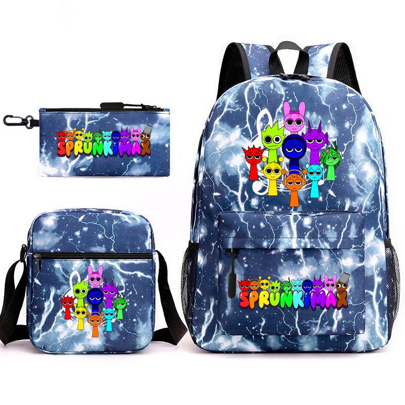 Rhythm Box Starry Sky Backpack Large Capacity Elementary School Bag 3-piece Set