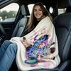 K-POP Demon Hunters Jinu & Rumi Flannel Blanket Soft Warm Throw Sofa Bed Cover Travel Camping Home Comfort for Anime Fans Gift